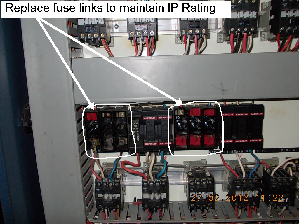 Replace fuse links to maintain IP rating